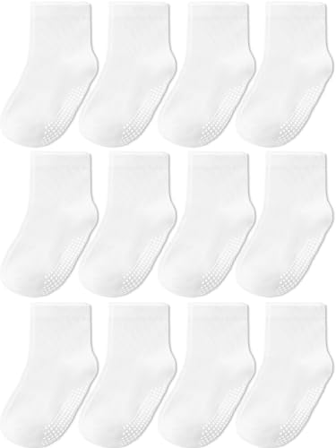 Aroveea Toddler Socks Non Slip Grip Ankle Baby 12 Pack by Aroveea