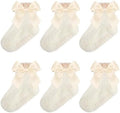 Baby Girl Socks, Ruffle Grip Bows, Toddler Newborn Infant, 6 Pairs by Unknown