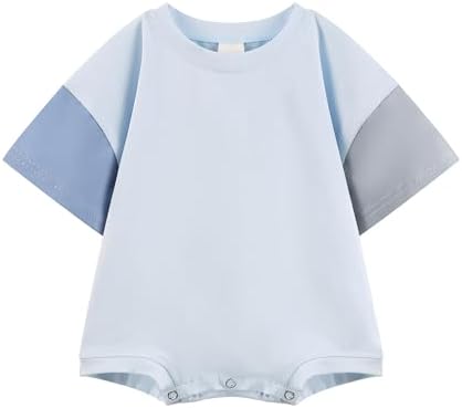 Bafeicao Baby Boy Girl Bubble Romper T Shirt Newborn Bodysuit | Color Block by Bafeicao
