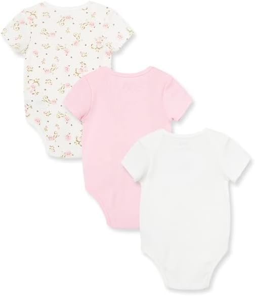 Little Me Clothes for Baby Girls' 3-Pack 100% Cotton Bodysuits - Image 2