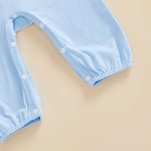 Baby Coming Home Outfit Boy Girl Plain Long Sleeve Romper Jumpsuit - Image 6