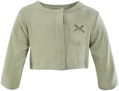 Hudson Baby Infant and Toddler Girls Cotton Dress and Cardigan Set - Image 5