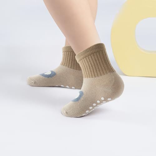 Aroveea Toddler Socks Non Slip Grip Ankle Baby 12 Pack - Image 5