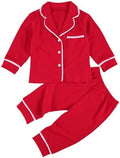 Kids Baby Girl Boy Satin Pajamas Set Button Down Sleep Shirt Top+Long Pants by SAYOO-Alljustforkids