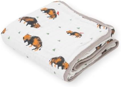 Little Unicorn Muslin Quilt Blanket | 100% Cotton Soft Multi-Layered Muslin by LittleUnicorn