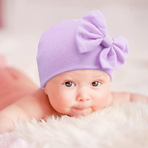 Newborn Baby Hats and Mittens Set Infant Bow Beanie Cap Toddler Gloves Newborn - Image 3