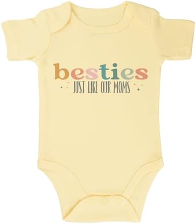 Besties Just Like Our Moms Baby Bodysuit Best Friend Baby Bodysuit Mom Besties by Unknown