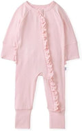 Little Sleepies Ruffle Zippy, Viscose from Bamboo Baby Pajamas, Girls Sleepers by LittleSleepies