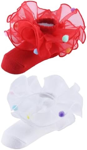 PrinceSasa Little Baby Girl Princess Lace Ruffles Socks Set - Image 3
