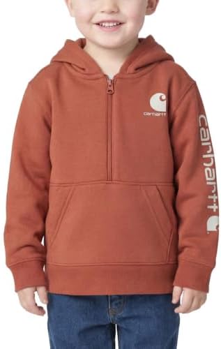 Carhartt Kid's CA6873 Half-Zip Logo Sweatshirt - Image 2