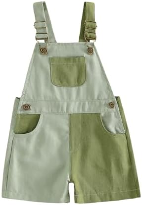 Fernvia Toddler Kids Baby Girl Boy Contrast Color Overalls Shorts Clothes by Fernvia
