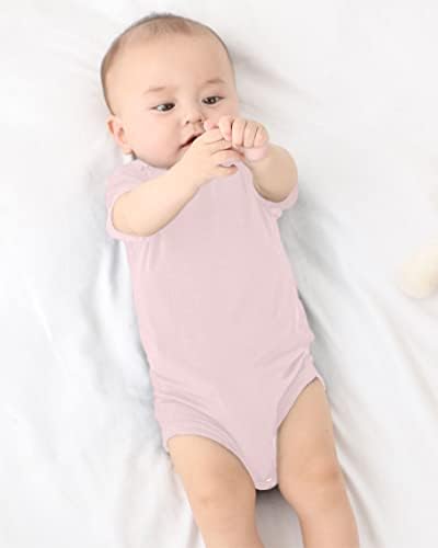 Kids Rayon of Bamboo Pajamas Set Short Sleeve Button Shorts Ages 0-24 - Image 6