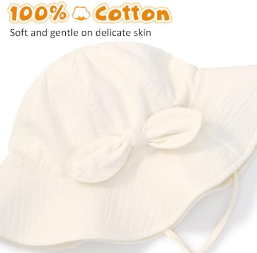 Baby Sun Hat Infant Toddler Girl Kids Sun Protection Beach Bucket Hats - Image 5