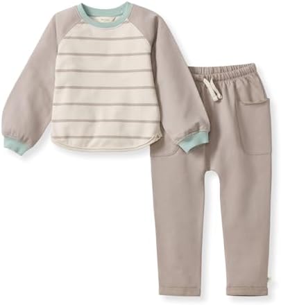 Burt's Bees Baby Boys Shirt and Pant Set, Long Sleeve Top & Bottom Outfit Bundle by BurtsBeesBaby
