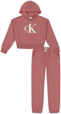 Calvin Klein Girls' 2-piece Fleece Pant Set, Hoodie by CalvinKlein