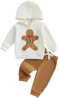 Infant Baby Boy Fall Winter Clothes Outfit Hooded Long Sweatshirt Pant Set by LIOMENGZI