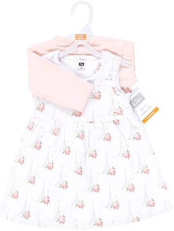 Hudson Baby Infant and Toddler Girls Cotton Dress and Cardigan Set - Image 2
