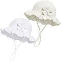Baby Girl Wide Brim Bucket Hats by DANMY