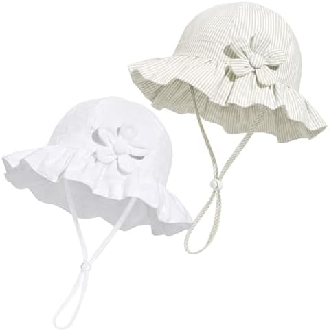 Baby Girl Wide Brim Bucket Hats by DANMY