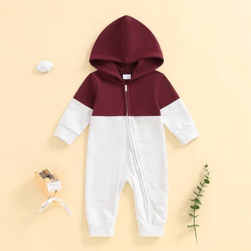 Fall Baby Clothes Newborn Boy Girl Hoodie Romper Long Sleeve Jumpsuit Winter - Image 3