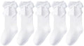 Baby Knee High Socks Infant Toddler Bow Ruffled Cotton Long Socks Stockings by Miniangel