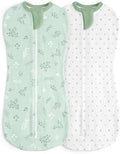 Baby Swaddle 0-2 Months, Cotton Arm-In Zipper Sleep Sack, Wearable Blankets Wrap by SANDJEST