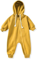 Unutiylo Unisex Baby Boys Girls Long Sleeve Infant Baby Zipper Hooded Jumpsuits by Unutiylo