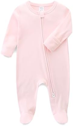Hikido Baby Romper 100% Organic Cotton Pajamas One Piece Long Sleeve Zipper by Hikido