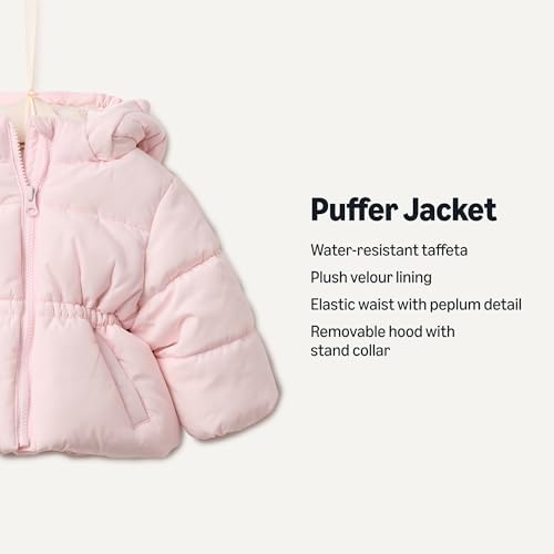 Amazon Essentials Baby-Girls Water-Repellent Hooded Puffer Jacket - Image 2