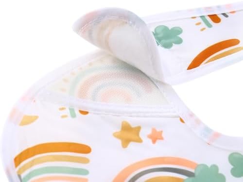 PandaEar 5 Pack Baby Bibs for Boys & Girls, Waterproof Adjustable Mealtime Bibs - Image 6