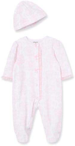 Little Me Clothes for Baby Girls 100% Cotton Scratch-Free Tag Footed One-Piece by LittleMeChildrensApparel