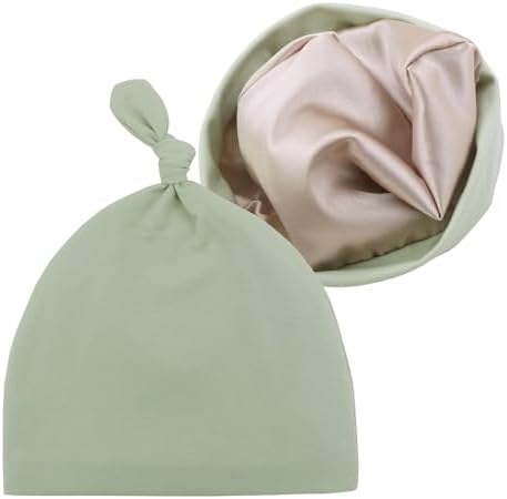 Silky Satin Lined Newborn Hat Hair Care Knot Beanie Hats by Sugarmelon