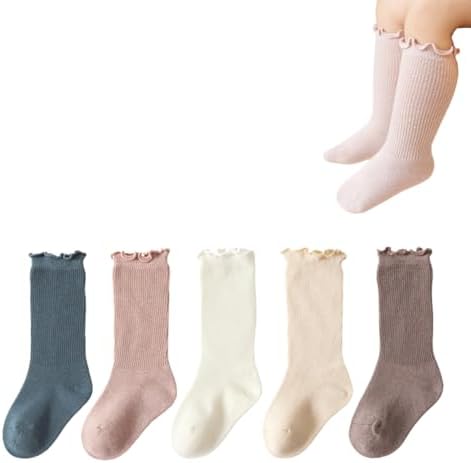 Toddler Girl Ruffle Socks Baby Girls Knee High Socks by WATOCHE