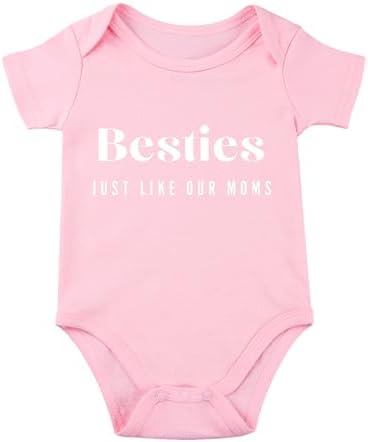 Besties Just Like Our Moms Baby Bodysuit Best Friend Baby Bodysuit Mom Besties by Unknown