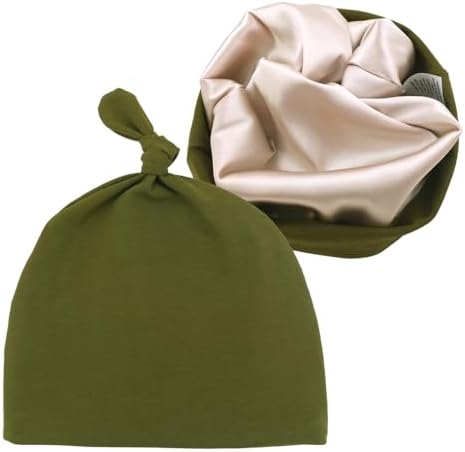 Silky Satin Lined Newborn Hat Hair Care Knot Beanie Hats by Sugarmelon