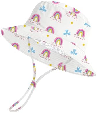 Toddler Bucket Hats UPF 50+ Baby Sun Hat Adjustable Kids Sun Protection Summer by MACOWCF