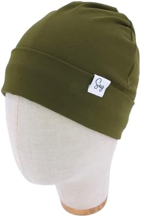 Jersey Beanie Hat for Newborn Baby Boys Girls Silky Satin Lined Hats Bonnet - Image 2