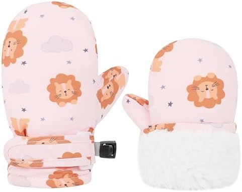 Toddler Gloves Kids Mittens Winter Warm Lined Fleece Gloves Waterproof Snow by Slivery+Color