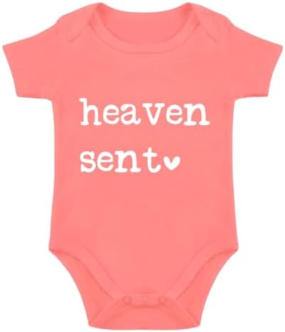 Heaven Sent Baby Bodysuit Religious Pregnancy Announcement Baby Romper Unisex by Unknown
