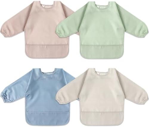 POIKSHARK Long Sleeve Bib, Waterproof Sleeved Smock by POIKSHARK