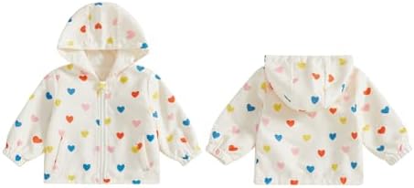 Toddler Girl Windbreaker Jacket Strawberry Baby Girls Hooded Fall Jackets Long - Image 6