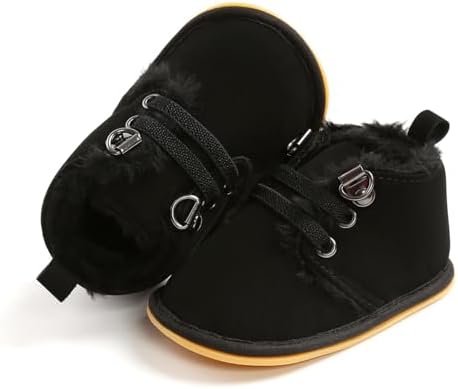 Baby Boys Girls Booties Fleece Anti-Slip Soft Sole Boots Toddler First Walker - Image 6