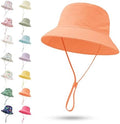 Toddler Bucket Hats UPF 50+ Baby Sun Hat Adjustable Kids Sun Protection Summer by MACOWCF