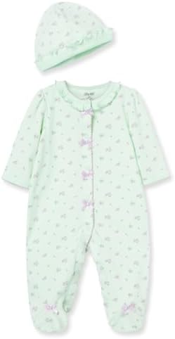 Little Me Clothes for Baby Girls 100% Cotton Scratch-Free Tag Footed One-Piece by LittleMeChildrensApparel