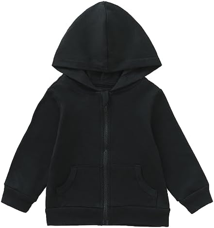ROMPERINBOX Unisex Solid Baby Sweatshirts Hoodies, Lightweight Full Zip-up by RomperinBox