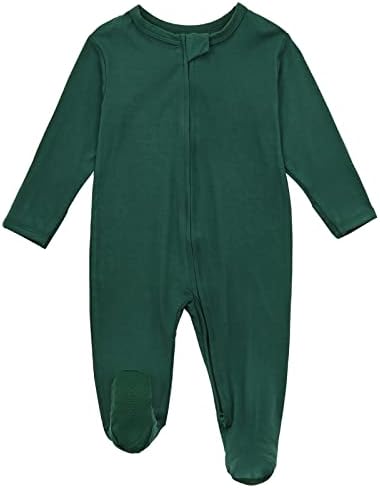 Aablexema Baby Rayon of Bamboo Footed Pajamas Zipper - Image 2