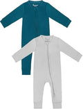 Jimonda Baby Romper Boys Girls Bamboo Pajamas 2-Way Zipper Footless Unisex Long by JimondaBaby
