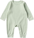 Baby Romper Long Sleeve Pure Cotton Unisex One Piece Jumpsuit, Newborn Clothes by Unknown
