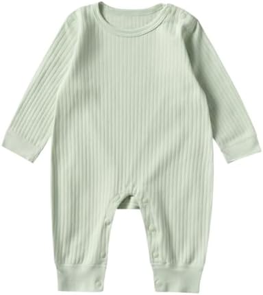 Baby Romper Long Sleeve Pure Cotton Unisex One Piece Jumpsuit, Newborn Clothes by Unknown
