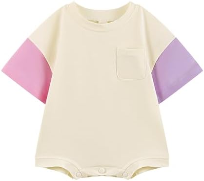 Bafeicao Baby Boy Girl Bubble Romper T Shirt Newborn Bodysuit | Color Block by Bafeicao